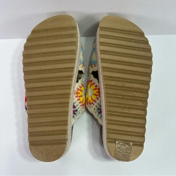 Dirty Laundry Plays Platform Crochet Espadrille Sandals - multi, size 6/36.5 - Picture 4 of 13